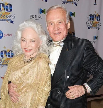 Lois Driggs Cannon with her ex-husband, Buzz Aldrin. 